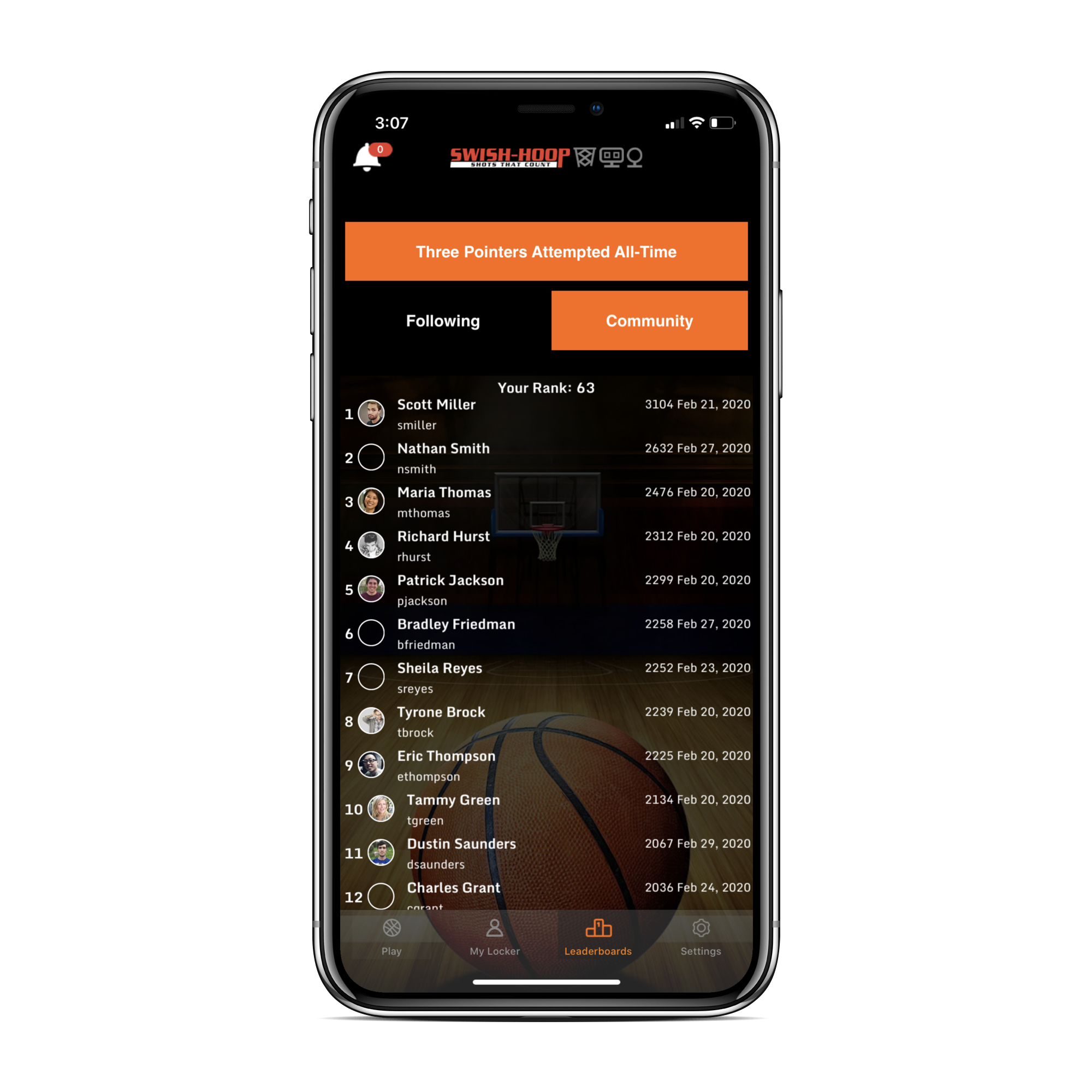 SWISH HOOP® PLAYER APP