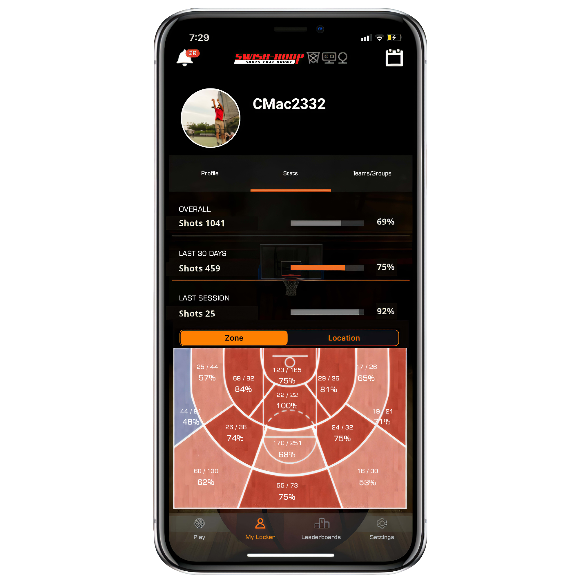 SWISH HOOP® PLAYER APP